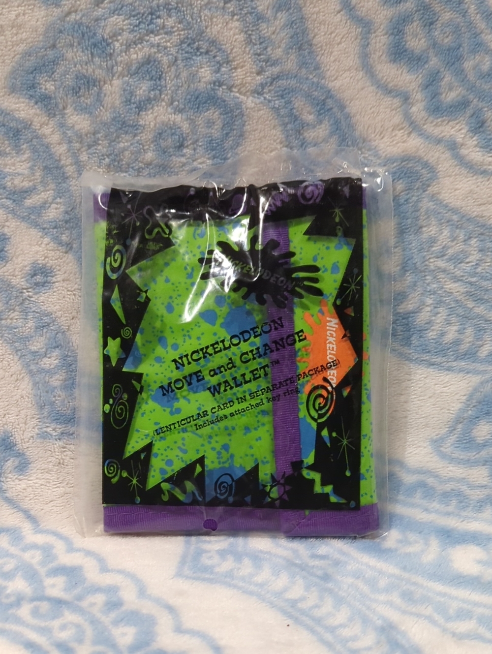 Avon Neon Green, Purple & Black Nickelodeon Wallet